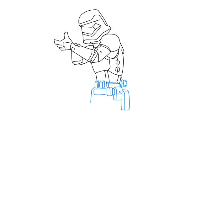 Hướng dẫn vẽ người lính Stormtrooper trong phim Star War siêu ngầu - Bước 4