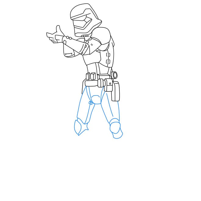 Hướng dẫn vẽ người lính Stormtrooper trong phim Star War siêu ngầu - Bước 5