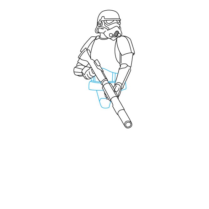 Hướng dẫn vẽ người lính Stormtrooper trong phim Star War - Bước 5
