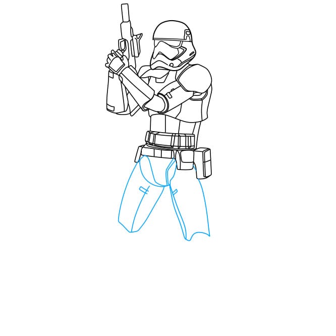 3.Hướng dẫn vẽ người lính Stormtrooper trong phim Star War - Bước 5