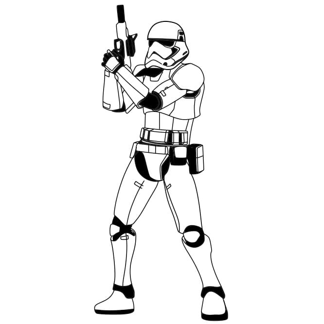 3.Hướng dẫn vẽ người lính Stormtrooper trong phim Star War - Bước 6
