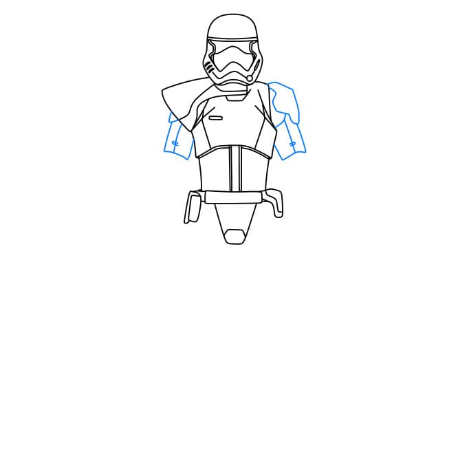 Hướng dẫn vẽ người lính Stormtrooper trong phim Star War - Bước 5