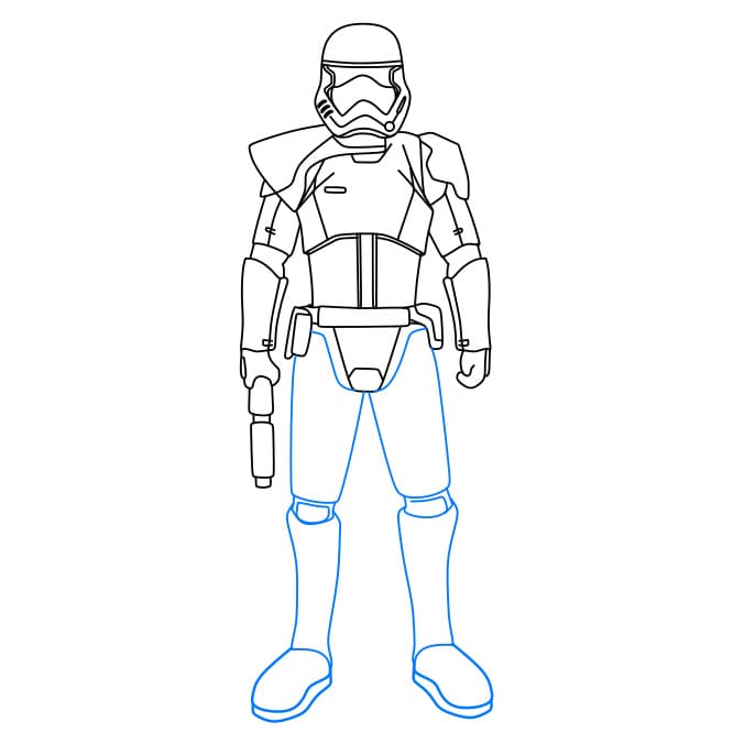Hướng dẫn vẽ người lính Stormtrooper trong phim Star War - Bước 6