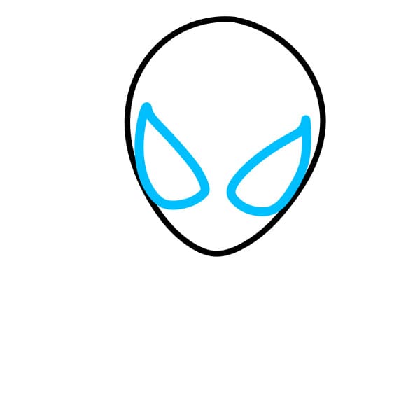 Hướng dẫn vẽ người nhện đơn giản - Bước 2