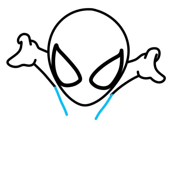 Hướng dẫn vẽ người nhện đơn giản - Bước 4