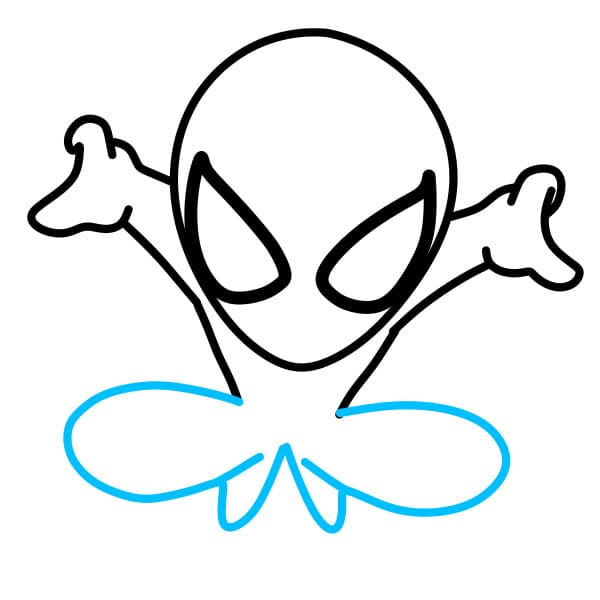 Hướng dẫn vẽ người nhện đơn giản - Bước 5