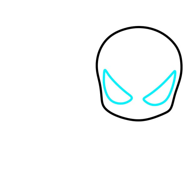 Hướng dẫn vẽ người nhện cầm khiên captain - Bước 2