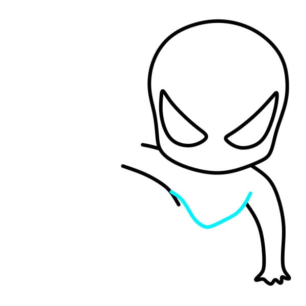 Hướng dẫn vẽ người nhện cầm khiên captain - Bước 4