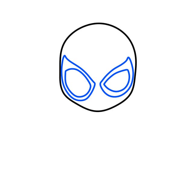 Hướng dẫn vẽ người nhện có những chiếc móng vuốt sắc nhọn - Bước 2