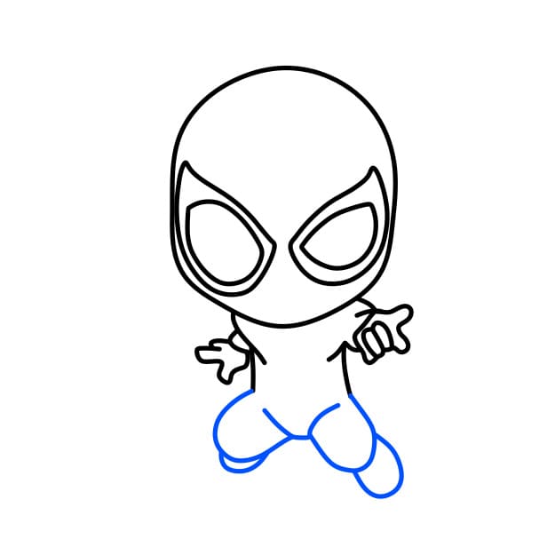 Hướng dẫn vẽ người nhện có những chiếc móng vuốt sắc nhọn - Bước 5