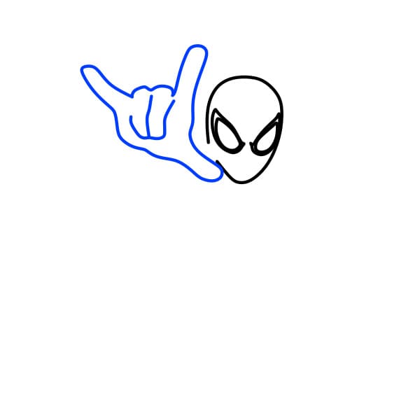 Hướng dẫn vẽ người nhện - Bước 3