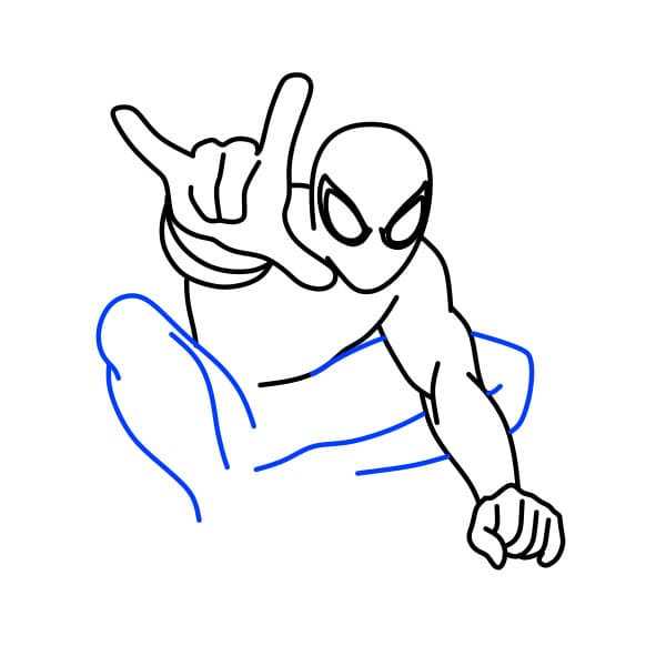 Hướng dẫn vẽ người nhện - Bước 5