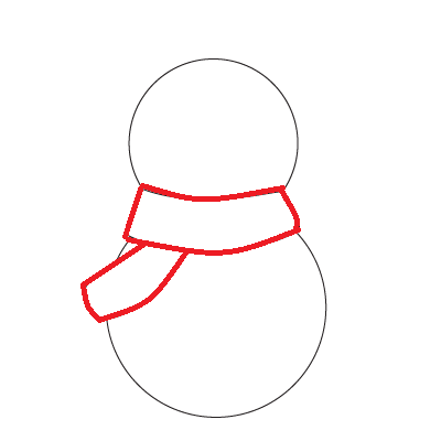 Hướng dẫn cách vẽ người tuyết đơn giản cho bé - Bước 3