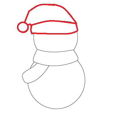 Hướng dẫn cách vẽ người tuyết đơn giản cho bé - Bước 4