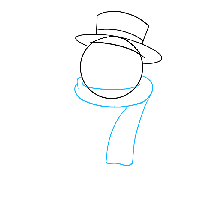 Hướng dẫn cách vẽ người tuyết siêu dễ thương và đơn giản cho bé - Bước 3