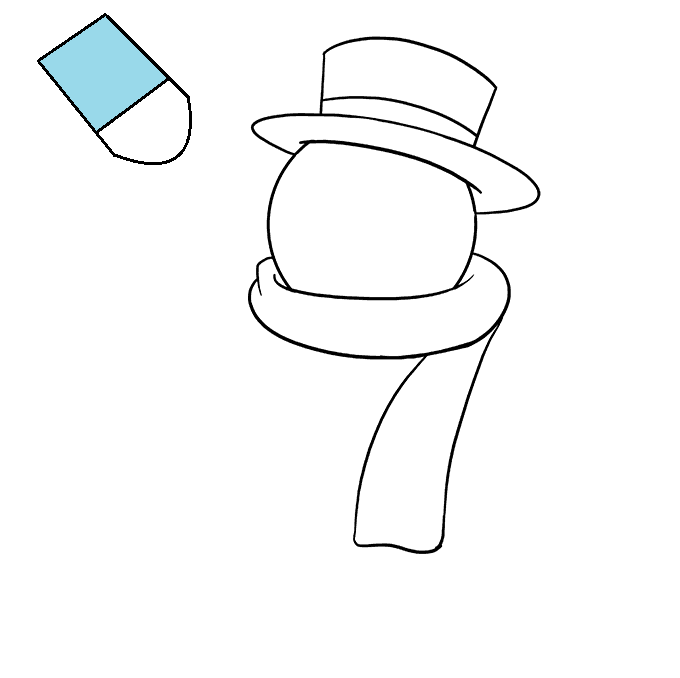 Hướng dẫn cách vẽ người tuyết siêu dễ thương và đơn giản cho bé - Bước 4