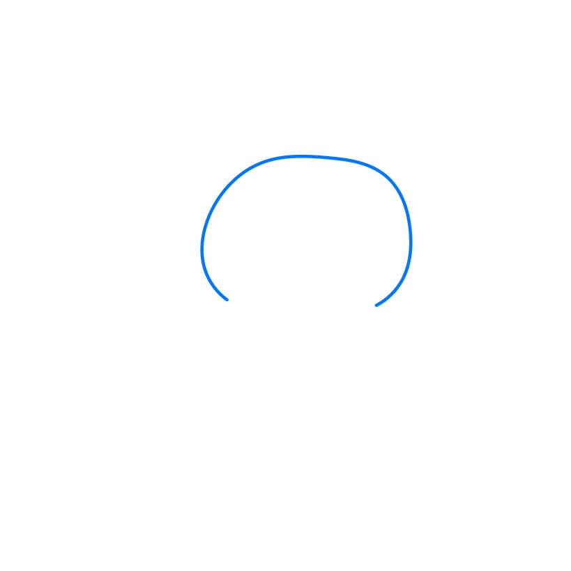 Hướng dẫn cách vẽ người tuyết đơn giản - Bước 1