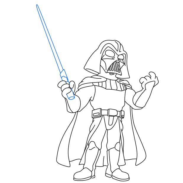 Hướng dẫn vẽ nhân vật Darth Vader trong bộ phim Star War - Bước 10