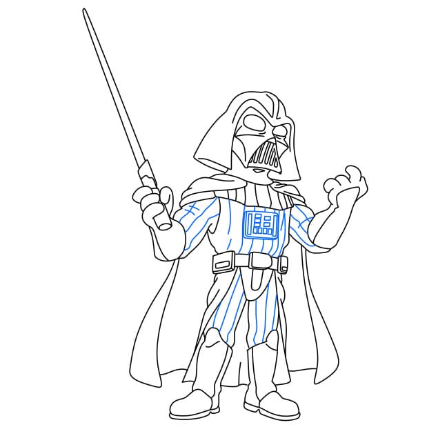 Hướng dẫn vẽ nhân vật Darth Vader trong bộ phim Star War - Bước 11