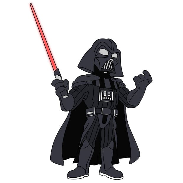 Hướng dẫn vẽ nhân vật Darth Vader trong bộ phim Star War - Bước 12