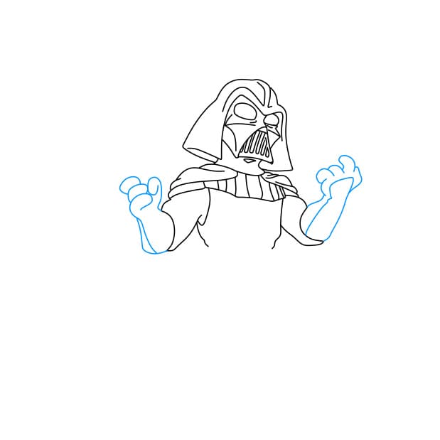 Hướng dẫn vẽ nhân vật Darth Vader trong bộ phim Star War - Bước 5