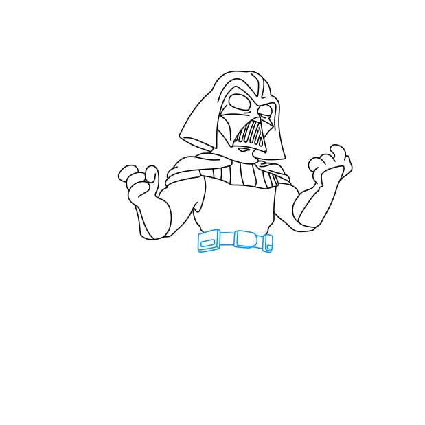 Hướng dẫn vẽ nhân vật Darth Vader trong bộ phim Star War - Bước 6