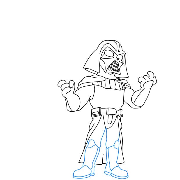 Hướng dẫn vẽ nhân vật Darth Vader trong bộ phim Star War - Bước 8