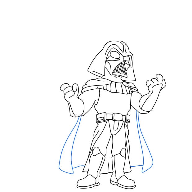 Hướng dẫn vẽ nhân vật Darth Vader trong bộ phim Star War - Bước 9