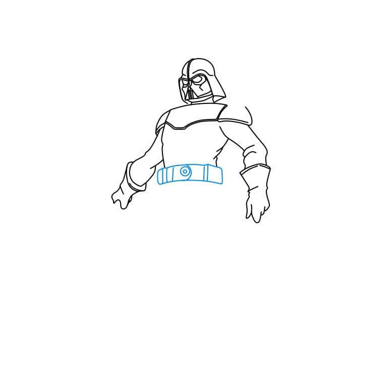 Hướng dẫn vẽ Darth-vader mạnh mẽ và dũng cảm - Bước 6