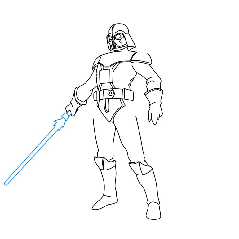 Hướng dẫn vẽ Darth-vader mạnh mẽ và dũng cảm - Bước 8