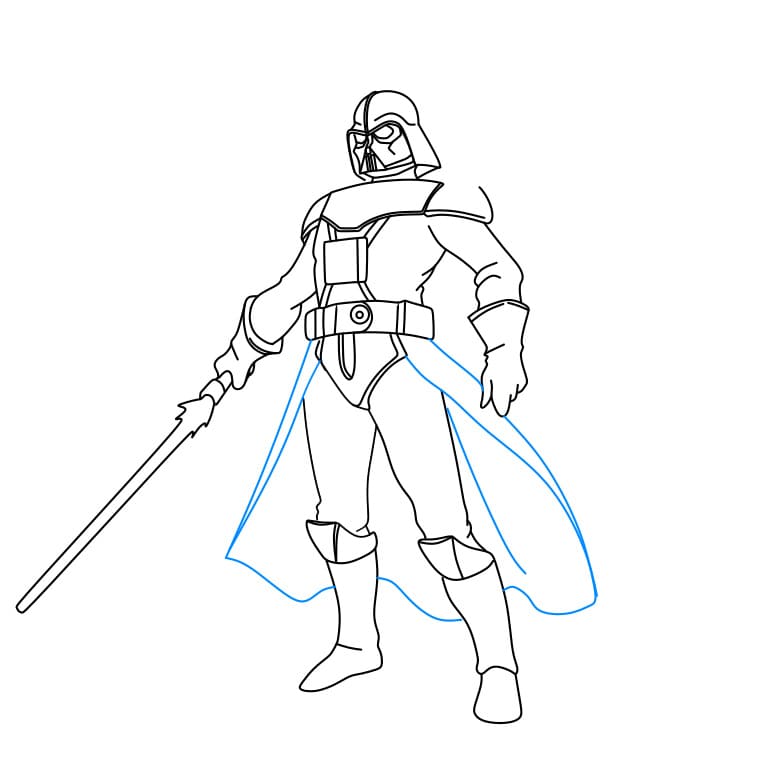 Hướng dẫn vẽ Darth-vader mạnh mẽ và dũng cảm - Bước 9
