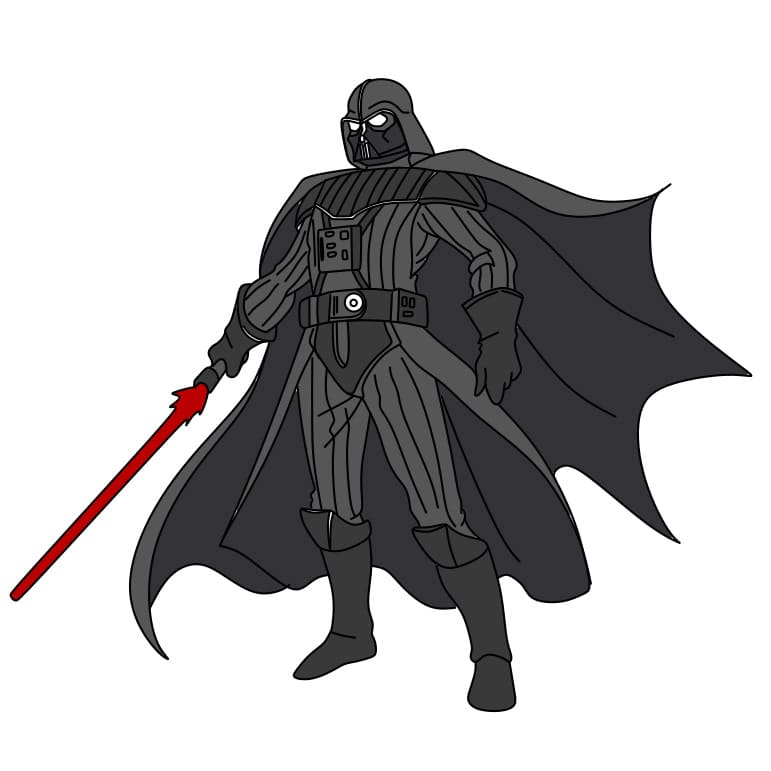 Hướng dẫn vẽ Darth-vader mạnh mẽ và dũng cảm