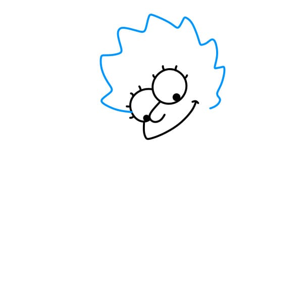 Hướng dẫn bé Lisa SImpson đang chơi trượt ván - Bước 3