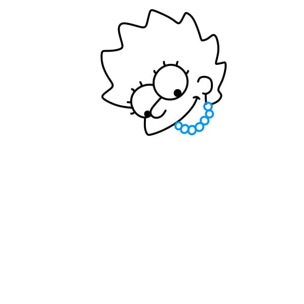 Hướng dẫn bé Lisa SImpson đang chơi trượt ván - Bước 5