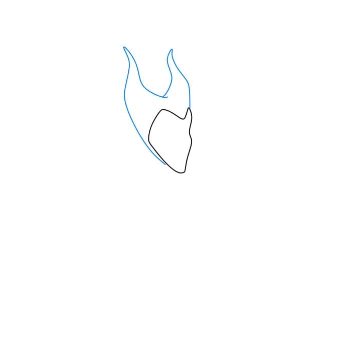 Hướng dẫn cách vẽ Maleficent - Bước 2