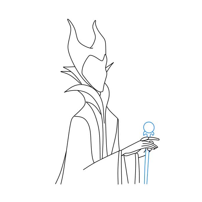 Hướng dẫn cách vẽ Maleficent - Bước 5