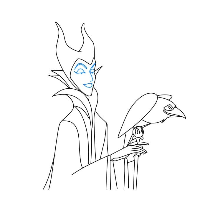 Hướng dẫn cách vẽ Maleficent - Bước 7
