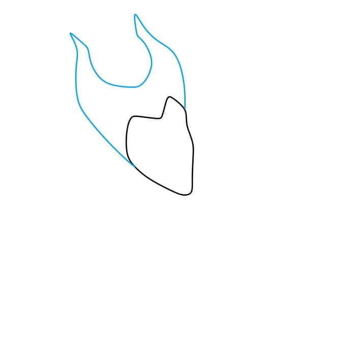 Hướng dẫn cách vẽ Maleficent - Bước 2