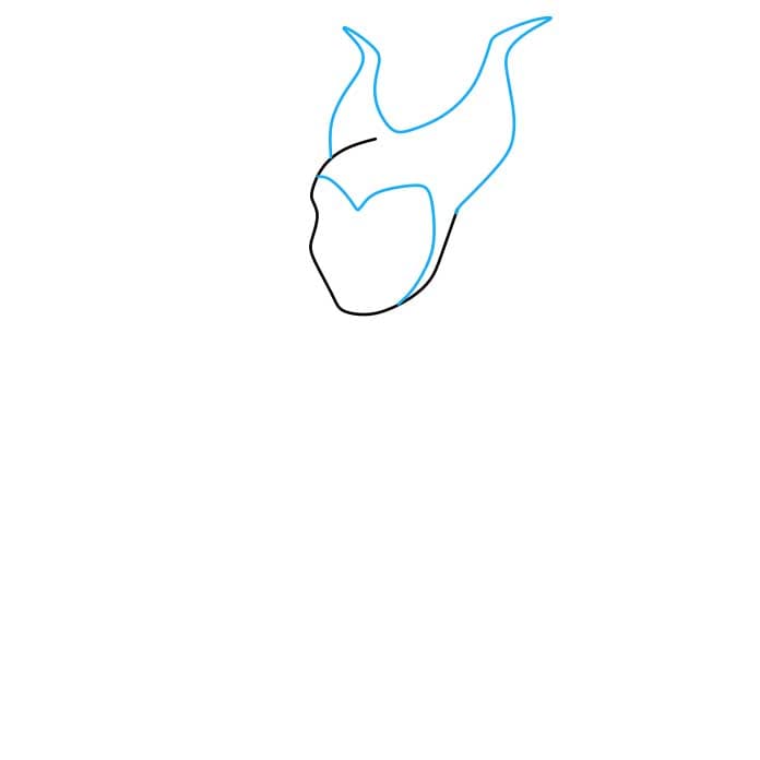 Hướng dẫn cách vẽ Maleficent - Bước 2