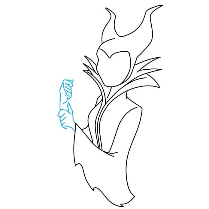 Hướng dẫn cách vẽ Maleficent - Bước 5