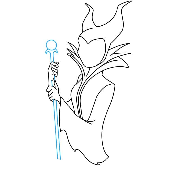 Hướng dẫn cách vẽ Maleficent - Bước 6