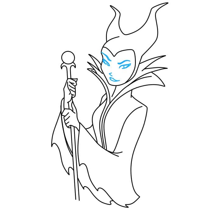 Hướng dẫn cách vẽ Maleficent - Bước 8