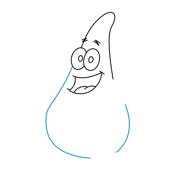 Hướng dẫn vẽ nhân vật Patrick Star thân thiện cho bé - Bước 4