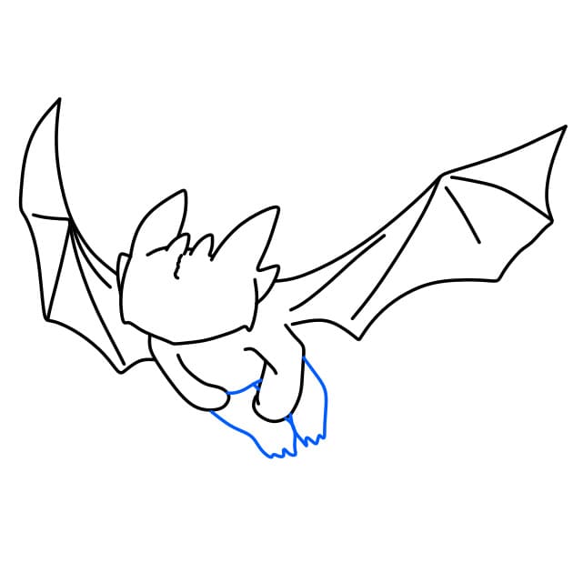 Hướng dẫn vẽ nhân vật Răng Sún trong phim hoạt hình Bí Kíp Luyện Rồng - Bước 5