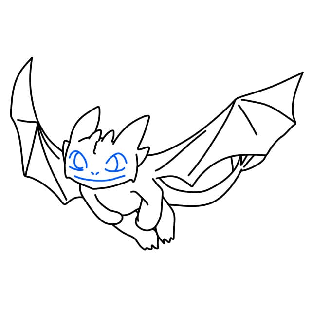 Hướng dẫn vẽ nhân vật Răng Sún trong phim hoạt hình Bí Kíp Luyện Rồng - Bước 7