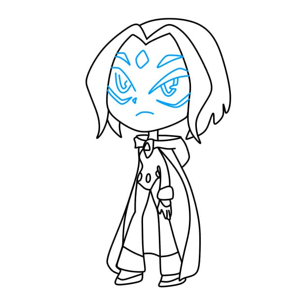 Hướng dẫn vẽ nhân vật Raven - Bước 8