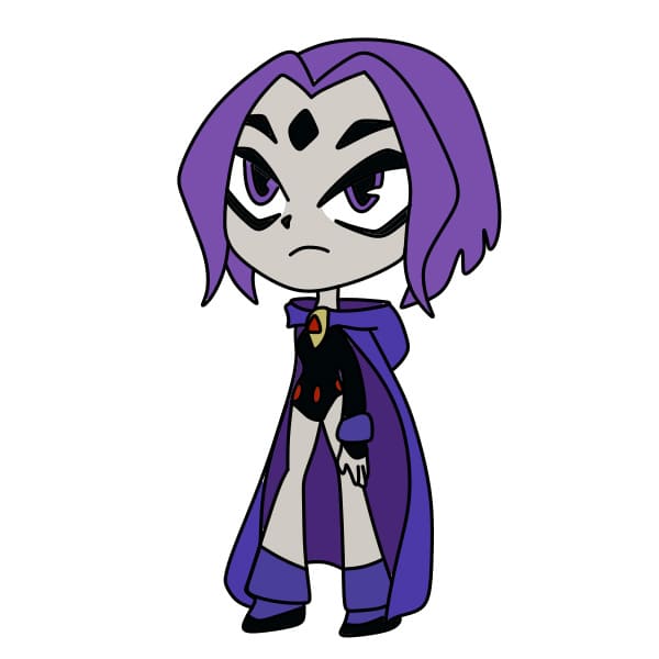 Hướng dẫn vẽ nhân vật Raven