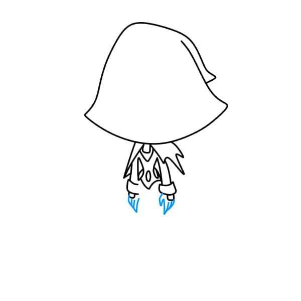 Hướng dẫn vẽ nhân vật Raven đang buồn chán - Bước 3