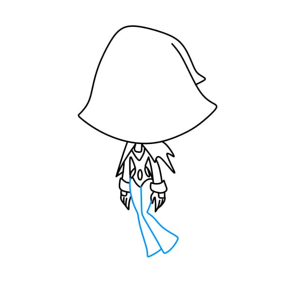 Hướng dẫn vẽ nhân vật Raven đang buồn chán - Bước 4