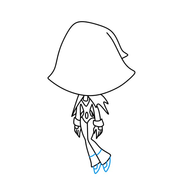 Hướng dẫn vẽ nhân vật Raven đang buồn chán - Bước 5